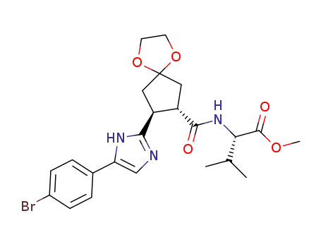 (S)-methyl 2-((7,8-trans)-8-(5-(4-bromophenyl)-1H-imidazol-2-yl)-1,4-dioxaspiro[4.4]nonane-7-carboxamido)-3-methylbutanoate