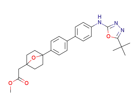 methyl 2-(4-(4'-((5-(tert-butyl)-1,3,4-oxadiazol-2-yl)amino)-[1,1'-biphenyl]-4-yl)-7-oxabicyclo[2.2.1]heptan-1-yl)acetate