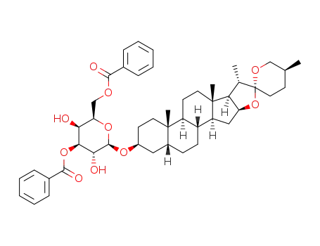 Molecular Structure of 1186633-13-5 (sarsasapogenin 3,6-di-O-benzoyl-β-D-glucopyranose)