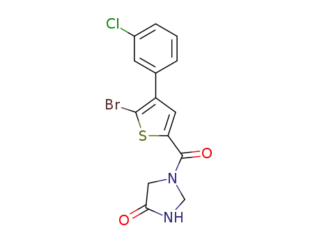 1-{[5-Bromo-4-(3-chlorophenyl)thiophen-2-yl]carbonyl}imidazolidin-4-one