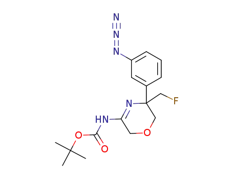 [5-(3-azido-phenyl)-5-fluoromethyl-5,6-dihydro-2H-[1,4]oxazin-3-yl]-carbamic acid tert-butyl ester