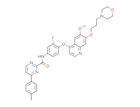 N-[3-fluoro-4-[[6-methoxy-7-[3-(4-morpholinyl)propoxy]quinoline-4-yl]oxy]phenyl]-4-(4-methylphenyl)pyrimidine-2-carboxamide