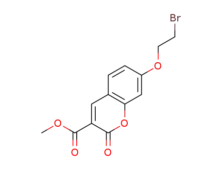Molecular Structure of 1580506-71-3 (methyl 7-(2-bromoethoxy)-2-oxo-2H-chromene-3-carboxylate)