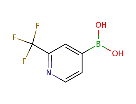 Molecular Structure of 1093407-58-9 (2-(Trifluoromethyl)pyridine-4-boronic acid)