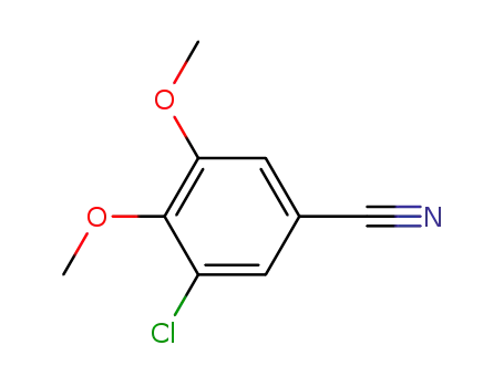 Molecular Structure of 90537-30-7 (3-CHLORO-4 5-DIMETHOXYBENZONITRILE  97)