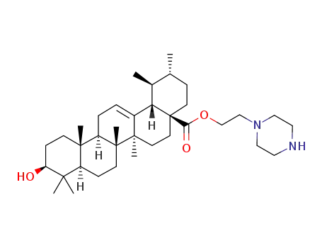 (2-(piperazin-1-yl)ethyl) 3-hydroxy-urs-12-en-28-oate