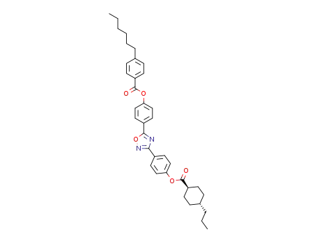 Molecular Structure of 1342883-73-1 (4-{3-[4-(trans-4-n-propylcyclohexylcarbonyloxy)phenyl]-1,2,4-oxadiazol-5-yl}phenyl 4-hexylbenzoate)