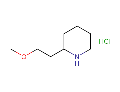 Molecular Structure of 1185088-10-1 (2-(2-METHOXY-ETHYL)-PIPERIDINE HYDROCHLORIDE)