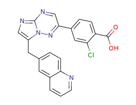 2-Chloro-4-[7-(quinolin-6-ylmethyl)imidazo[1,2-b][1,2,4]-triazin-2-yl]benzoic acid