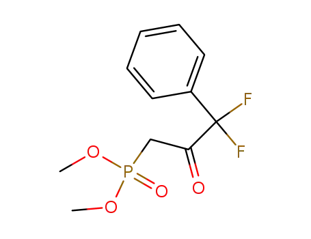 Molecular Structure of 82302-97-4 (Phosphonic acid, (3,3-difluoro-2-oxo-3-phenylpropyl)-, dimethyl ester)