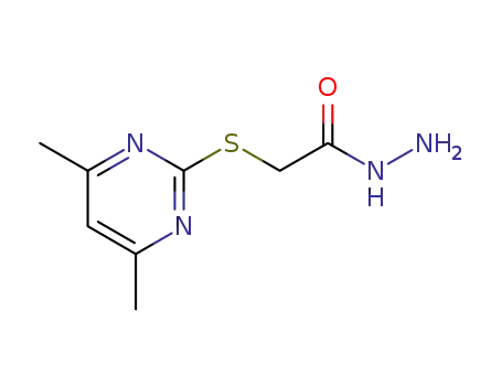 Molecular Structure of 60458-71-1 ((4,6-DIMETHYL-PYRIMIDIN-2-YLSULFANYL)-ACETIC ACID HYDRAZIDE)