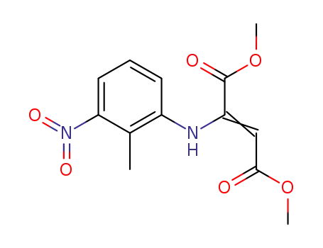 Molecular Structure of 52979-48-3 (dimethyl 2-(2-methyl-3-nitrophenylamino)-2-butenedioate)