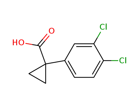 Molecular Structure of 342386-78-1 (1-(3,4-DICHLOROPHENYL)CYCLOPROPANECARBOXYLIC ACID)