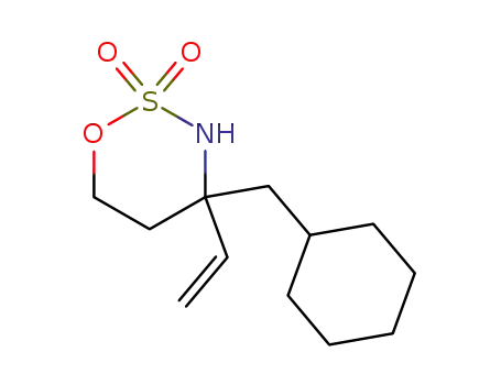 Molecular Structure of 1389327-85-8 (4-(cyclohexylmethyl)-4-vinyl-1,2,3-oxathiazinane 2,2-dioxide)