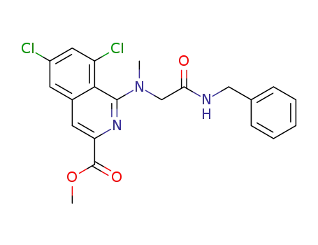 methyl 1-[(benzylcarbamoylmethyl)methylamino]-6,8-dichloro-isoquinoline-3-carboxylate