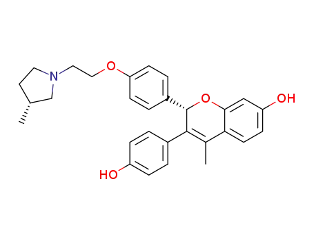 (2S)-3-(4-hydroxyphenyl)-4-methyl-2-(4-{2-[(3R)-3-methylpyrrolidin-1-yl]ethoxy}phenyl)-2H-chromen-7-ol