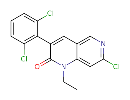 7-chloro-3-(2,6-dichlorophenyl)-1-ethyl-1,6-naphthyridin-2(1H)-one