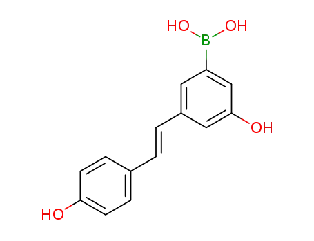 ((E)-3-hydroxy-5-(4-hydroxystyryl)phenyl)-boronic acid