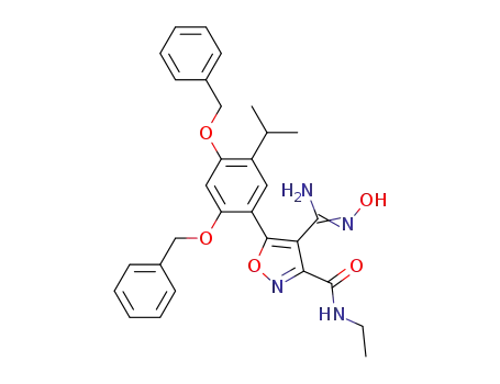 5-(2,4-bis(benzyloxy)-5-isopropylphenyl)-N-ethyl-4-(N'-hydroxycarbamimidoyl)isoxazole-3-carboxamide