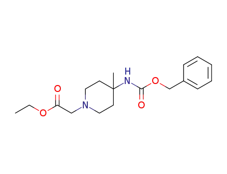 ethyl 2-(4-(((benzyloxy)carbonyl)amino)-4-methylpiperidin-1-yl)acetate