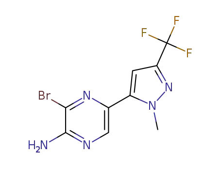 3-bromo-5-[1-methyl-3-(trifluoromethyl)-1H-pyrazol-5-yl]pyrazin-2-amine