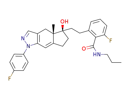 2-fluoro-6-{2-[(4aS,5R)-1-(4-fluorophenyl)-5-hydroxy-4a-methyl-1,4,4a,5,6,7-hexahydrocyclopenta[f]indazol-5-yl]ethyl}-n-propylbenzamide