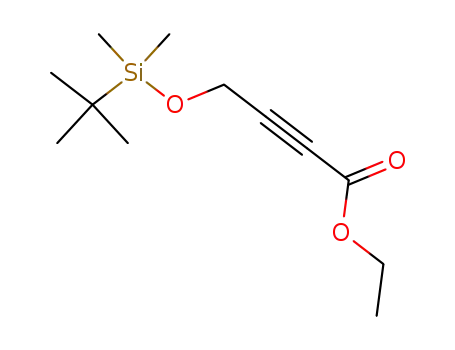 Molecular Structure of 80866-51-9 (2-Butynoic acid, 4-[[(1,1-dimethylethyl)dimethylsilyl]oxy]-, ethyl ester)