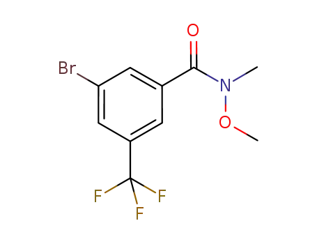 Molecular Structure of 880652-44-8 (3-bromo-N-methoxy-N-methyl-5-(trifluoromethyl)benzamide)