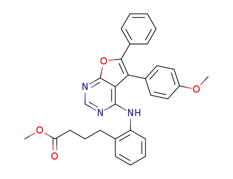 4-(2-{[5-(4-methoxyphenyl)-6-phenylfuro[2,3-d]pyrimidin-4-yl]amino}phenyl)butanoic acid methyl ester