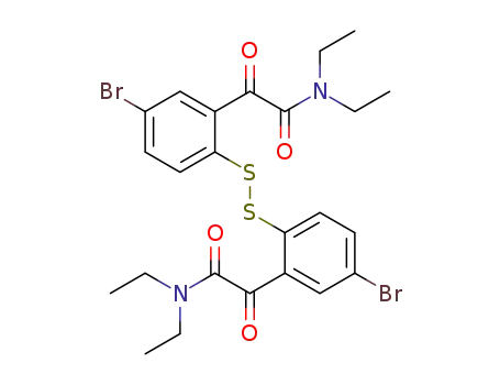 Molecular Structure of 1447969-74-5 (2-[5-bromo-2-(4-bromo-2-diethylaminooxalylphenyldisulfanyl)phenyl]-N,N-diethyl-2-oxoacetamide)