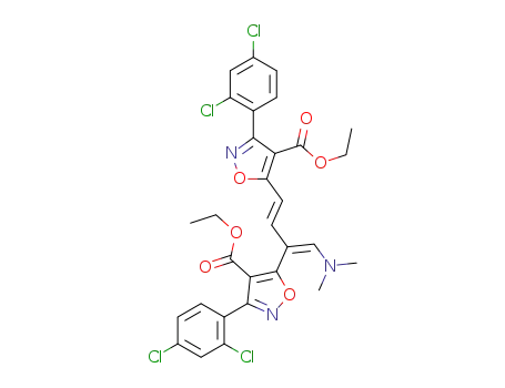 diethyl 5,5'-(4-(dimethylamino)buta-1,3-diene-1,3-diyl)bis(3-(2,4-dichlorophenyl)isoxazole-4-carboxylate)