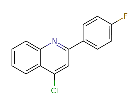 Molecular Structure of 103914-43-8 (Quinoline, 4-chloro-2-(4-fluorophenyl)-)