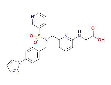 (6-((4-(pyrazol-1-yl)benzyl)(pyridin-3-ylsulfonyl)aminomethyl)pyridin-2-ylamino)acetic acid