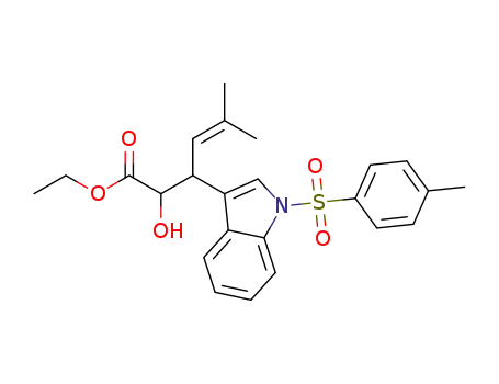 ethyl 2-hydroxy-5-methyl-3-[1-(4-toluenesulfonyl)indol-3-yl]hex-4-enoate