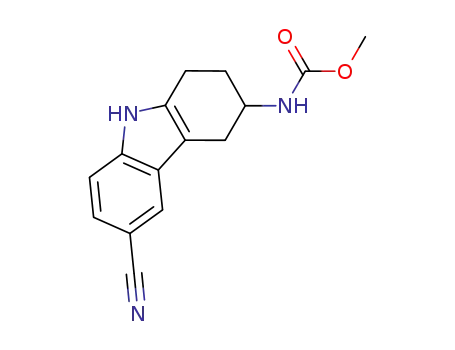 Molecular Structure of 918793-06-3 (Carbamic acid, N-(6-cyano-2,3,4,9-tetrahydro-1H-carbazol-3-yl)-,methyl ester)
