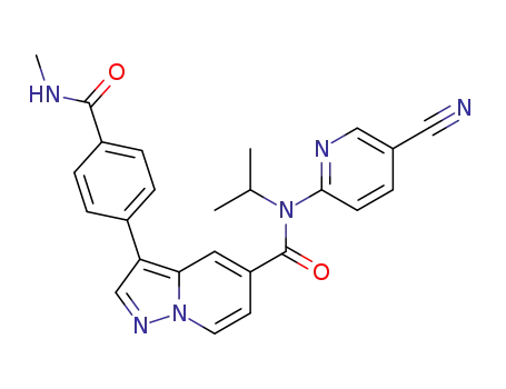 N-(5-cyanopyridin-2-yl)-N-isopropyl-3-(4-(methylcarbamoyl)phenyl)pyrazolo[1,5-a]pyridine-5-carboxamide