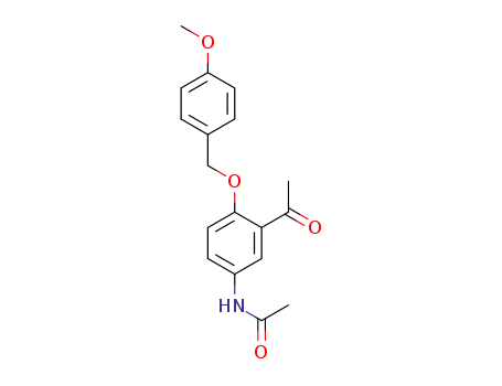 Molecular Structure of 1085488-94-3 (5-Acetamido-2-(4-methoxybenzyloxy)acetophenone)