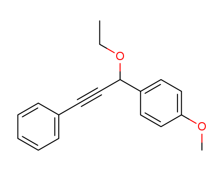 Benzene, 1-(1-ethoxy-3-phenyl-2-propyn-1-yl)-4-methoxy-