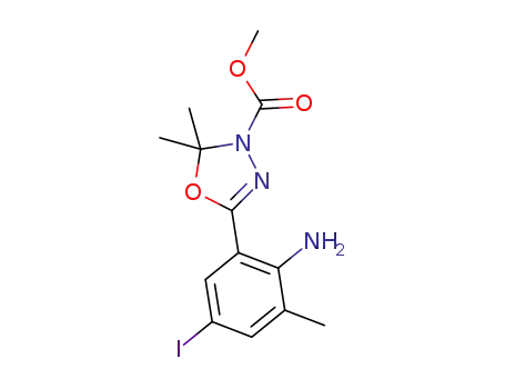 methyl 5-(2-amino-5-iodo-3-methylphenyl)-2,2-dimethyl-1,3,4-oxadiazole-3(2H)-carboxylate