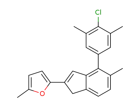 2-{2-(5-methylfuryl)}-4-(4-chloro-3,5-dimethylphenyl)-5-methylindene