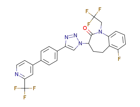 6-fluoro-1-(2,2,2-trifluoroethyl)-3-(4-{4-[2-(trifluoromethyl)pyridin-4-yl]phenyl}-1H-1,2,3-triazol-1-yl)-1,3,4,5-tetrahydro-2H-1-benzazepin-2-one