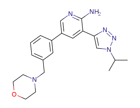 3-(1-isopropyltriazol-4-yl)-5-[3-(morpholinomethyl)phenyl]pyridin-2-amine