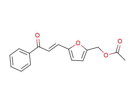 Molecular Structure of 1440662-73-6 ((E)-(5-(3-oxo-3-phenylprop-1-enyl)furan-2-yl)methyl acetate)
