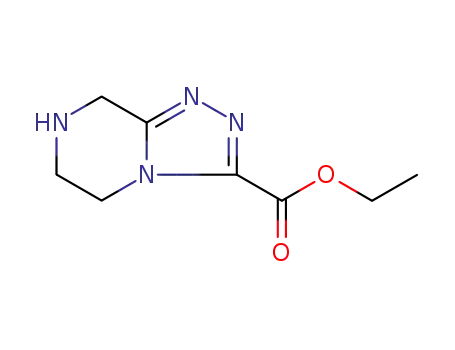 Molecular Structure of 723286-68-8 (ETHYL 5,6,7,8-TETRAHYDRO-[1,2,4]TRIAZOLO[4,3-A]PYRAZINE-3-CARBOXYLATE)