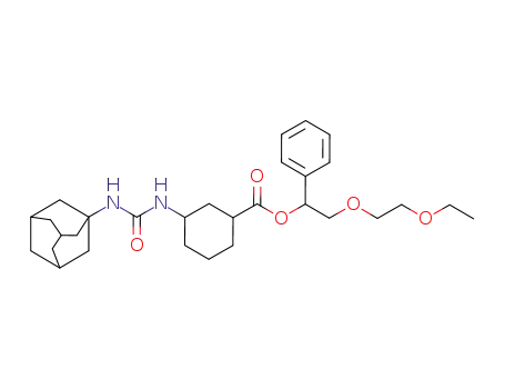 3-(3-(adamantan-1-yl)ureido)-cyclohexanecarboxylic acid ((1-phenyl-2-(2-ethoxyethoxy))ethyl) ester