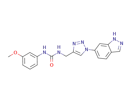 1-((1-(1H-indazol-6-yl)-1H-1,2,3-triazol-4-yl)methyl)-3-(3-methoxyphenyl)urea