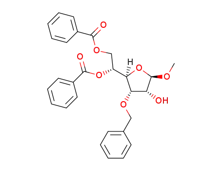 (R)-1-((2R,3S,4R,5R)-3-(benzyloxy)-4-hydroxy-5-methoxytetrahydrofuran-2-yl)ethane-1,2-diyl dibenzoate