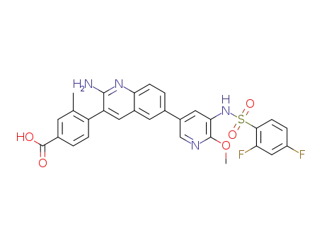 4-{2-amino-6-[5-{[(2,4-difluorophenyl)sulfonyl]amino}-6-(methyloxy)-3-pyridinyl]-3-quinolinyl}-3-methylbenzoic acid