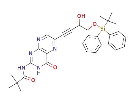 4-[(tert-butyldiphenylsilyl)oxy]-1-(2N-pivaloylpterin-6-yl)but-1-yn-3-ol