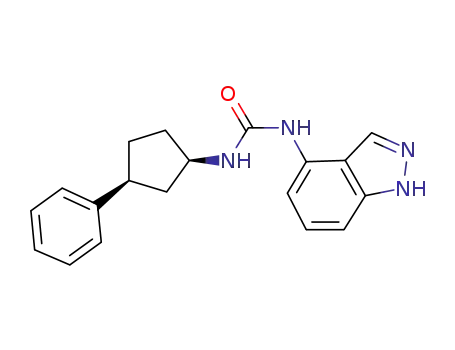 1-(1H-indazol-4-yl)-3-[(1R,3S)-3-phenylcyclopentyl]urea